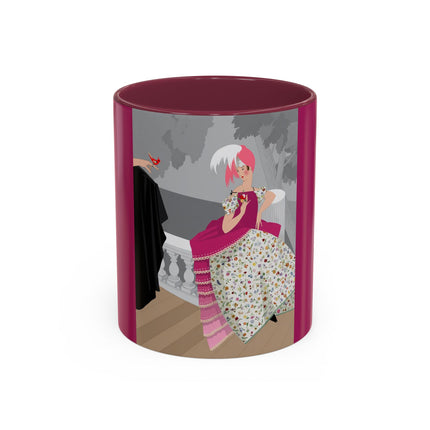 The Red Bird Colorful Mugs – Gentle Storybook Charm & Elegant Whimsy