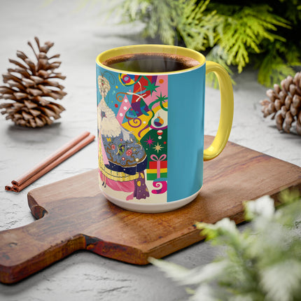 🎀✨ The Christmas Court Of Joy Colorful Mug – Art Deco Holiday Fantasy