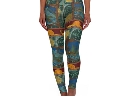 Kingfisher & Fish by Maurice Pillard Verneuil High Waisted Yoga Leggings (AOP)