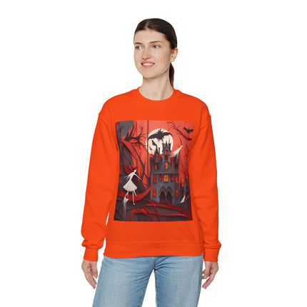 Halloween Night Scene Unisex Heavy Blend™ Crewneck Sweatshirt