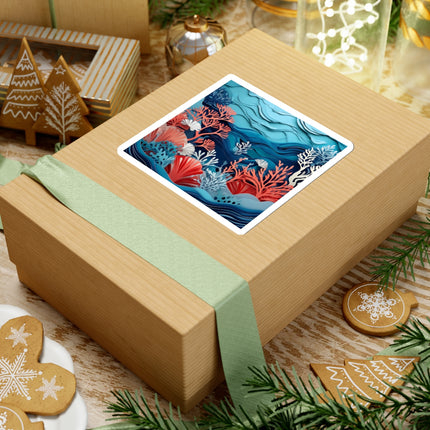 Enchanting Underwater Scene Kiss-Cut Stickers (4 Sizes)