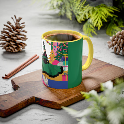 🎄🎁 The Emerald Christmas Belle Colorful Mug – Colorful Holiday Fashion Fantasy
