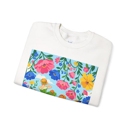 🌸🧚 The Fairies In The Flower Garden Crewneck Sweatshirt – Art Deco Floral Whimsy