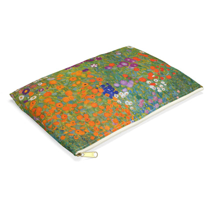 Cottage Garden Accessory Pouch – Gustav Klimt Floral Art Bag