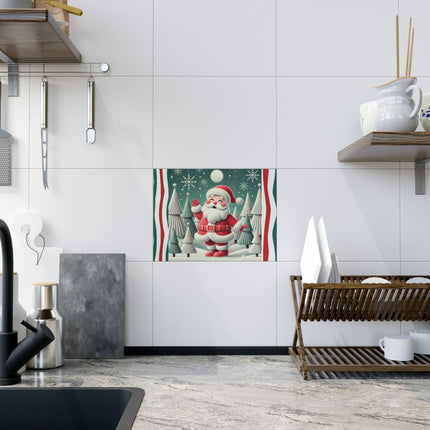 Santa's Joyful Night Ceramic Tile