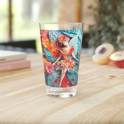 Hibiscus Fairy Glass, 16oz