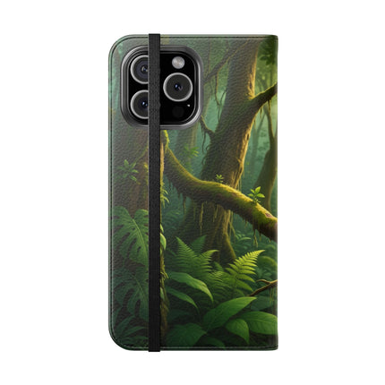 🪶🌲 The African Grey Sentinel Flip Case – Quiet Strength & Woodland Adventure