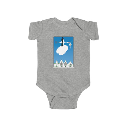 Benevolent Wings Baby Bodysuit – Vintage Stork Delivery Design