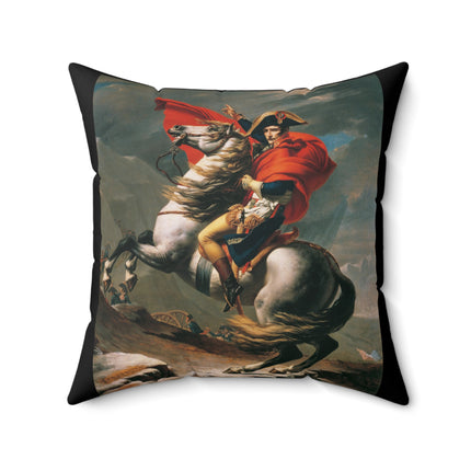 Napoleon Crossing the Alps by Jacques-Louis David Spun Polyester Square Pillow