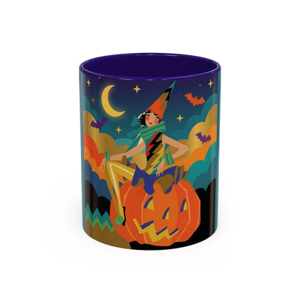 🌙🎃 The Witch Of Crescent Moon Pumpkin Colorful Mug – Colorful Halloween Charm
