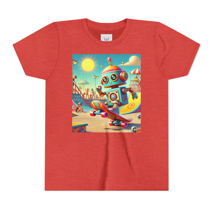 Skate Park Robot Youth Short Sleeve Tee
