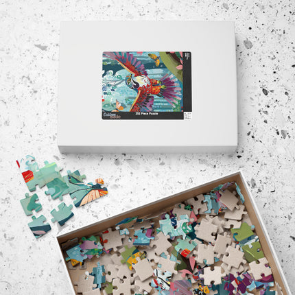 A Colorful Raptor Puzzle (110, 252, 520, 1014-piece)