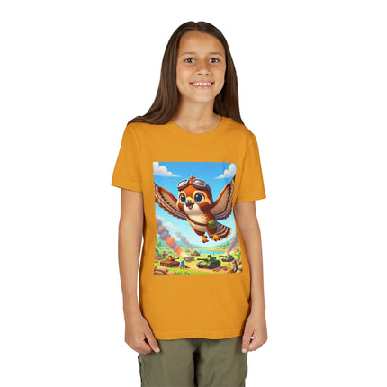 Red-Tailed Hawk in Battle Youth Short Sleeve Tee
