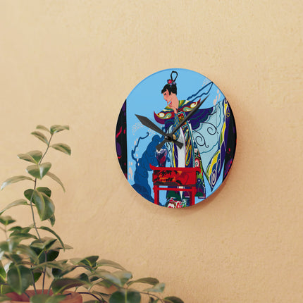 A Visual Journey by Umberto Brunelleschi Acrylic Wall Clock, Round and Square