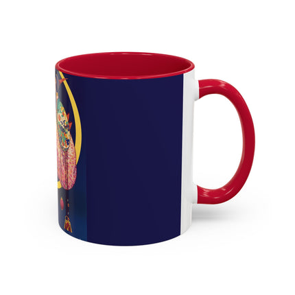 Moonlit Reflections Colorful Mug (11oz, 15oz) – Celestial Elegance, Art Deco Beauty & Dreamy Style