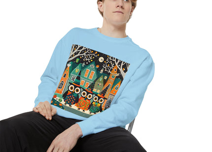 Night of the Trick-or-Treating Owlets Unisex Garment-Dyed Sweatshirt