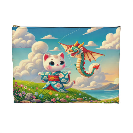 Geisha Kitten and the Dragon Kite Accessory Pouch – Joyful Flight & Dragon Spirit