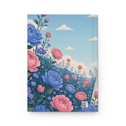 🌸💙 The Lady Of The Romantic Rose Garden Hardcover Journal – Art Deco Floral Romance