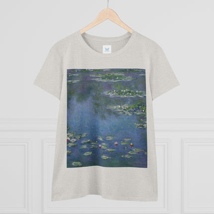 Water Lilies by Claude Monet Women's Midweight Cotton Tee