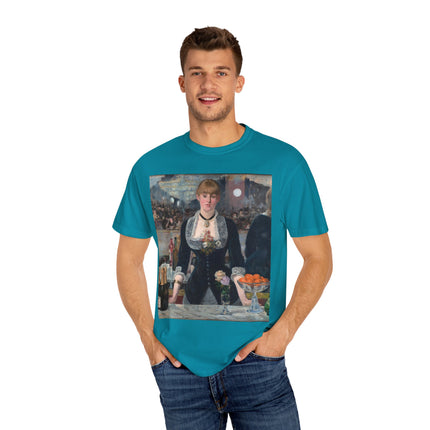 A Bar at the Folies-Bergère by Edouard Manet Unisex Garment-Dyed T-shirt
