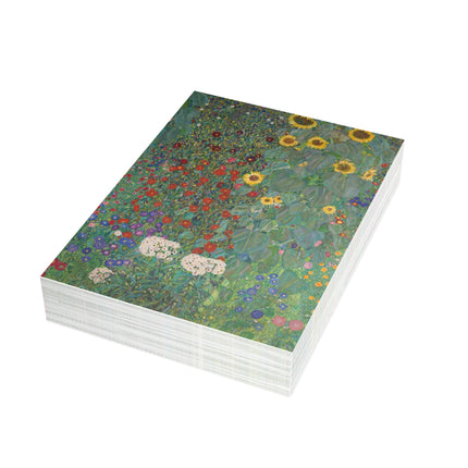 Farm Garden with Sunflowers by Gustav Klimt Postcard Bundles (envelopes included) - Bundles of 10, 30, 50 Pieces