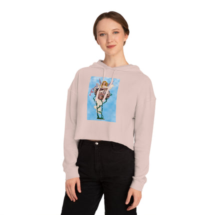 Enchanting Serenity Women’s Cropped Hooded Sweatshirt
