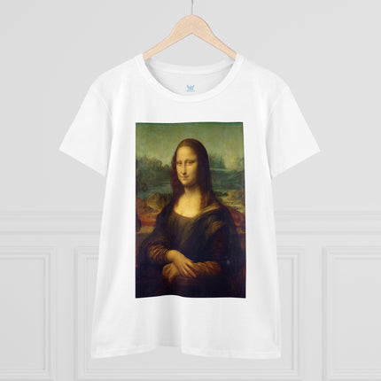 Mona Lisa by Leonardo da Vinci Women's Midweight Cotton Tee