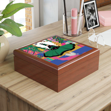 🎄🎁 The Emerald Christmas Belle Jewelry Box – Colorful Holiday Fashion Fantasy