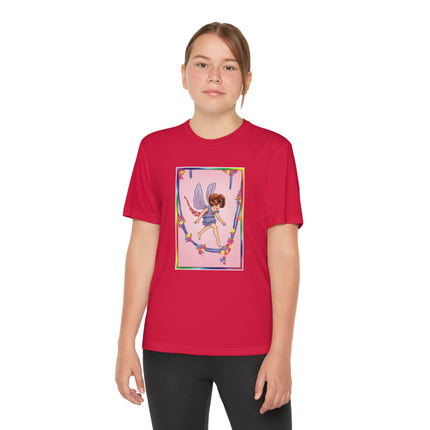 A Playful Fairy Jumps Rope Youth Competitor Tee – Magical Motion & Whimsical Joy