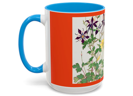 Aquilegia Flowers by Tanigami Kônan Colorful Mugs (11oz, 15oz)