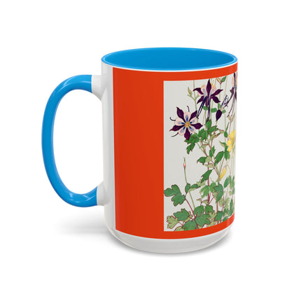 Aquilegia Flowers by Tanigami Kônan Colorful Mugs (11oz, 15oz)