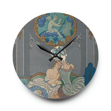 Liaisons Dangereuses by George Barbier Acrylic Wall Clock, Round & Square