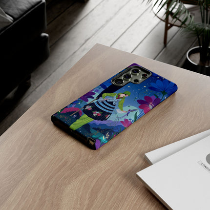 🌸🐦 The Lady Of The Midnight Bird Garden Phone Case – Art Deco Floral Fantasy