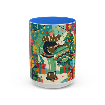 🎄✨ The Lady Of The Christmas Ornament Colorful Mug – Art Deco Holiday Fantasy