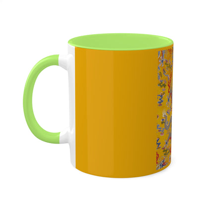 The Imperial 12-Symbol Robe, A Dragon's Regalia Colorful Mugs, 11oz