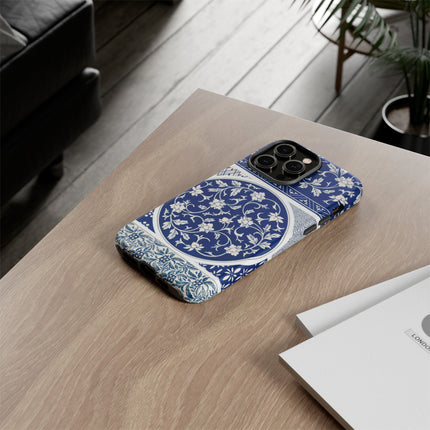 Blue Flower Pattern by Owen Jones Phone Cases