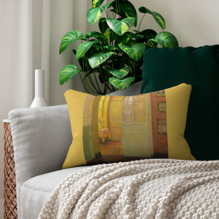 Interior, Window Light by Henri Le Sidaner Spun Polyester Lumbar Pillow