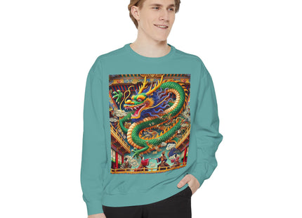 Tibetan Dragon Over Kabuki Duel Sweatshirt
