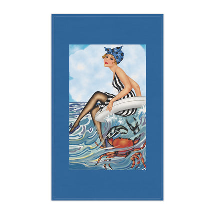 Playful Waves and Fashion Follies Kitchen Towel