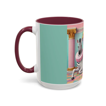 Still Life with Zebra, Fruit, and Pink Columns Colorful Mugs (11oz, 15oz)