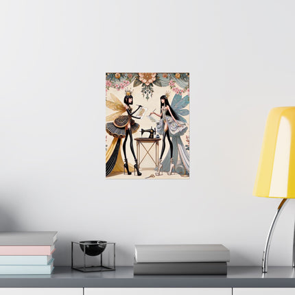 🧚✨ The Quiet Work of Fairies Matte Vertical Poster – Enchanted Atelier & Gentle Magic