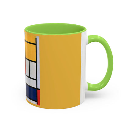 Composition with Red, Yellow, Blue, and Black by Piet Mondrian Colorful Mugs (11oz, 15oz)