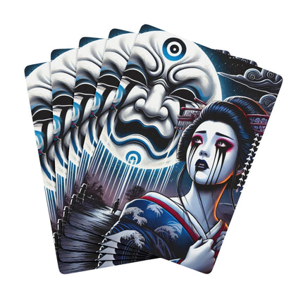 Geisha’s Black Ink Tears Playing Cards