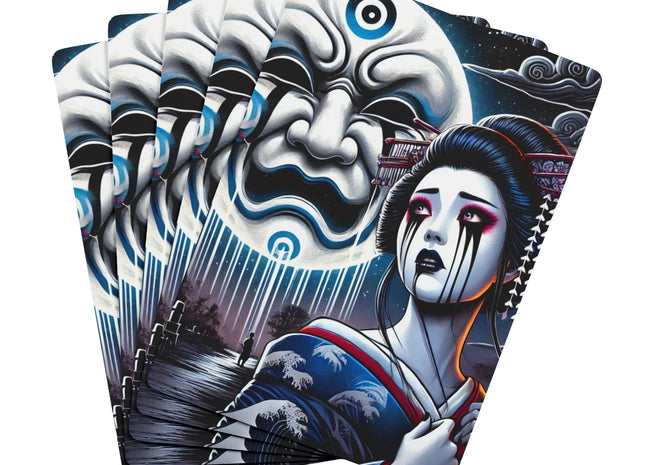 Geisha’s Black Ink Tears Playing Cards