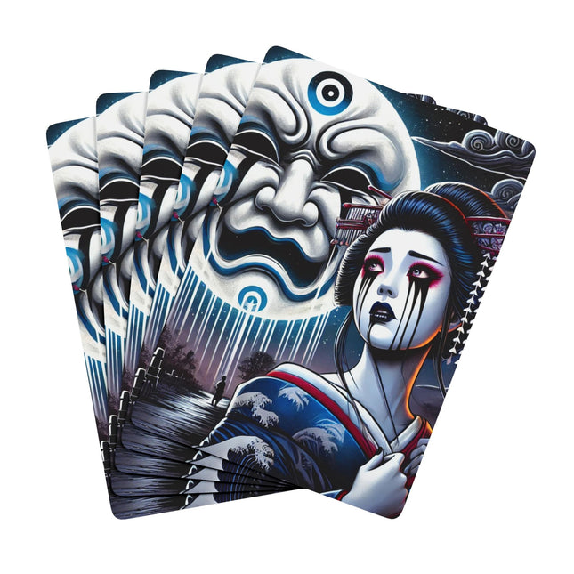 Geisha’s Black Ink Tears Playing Cards