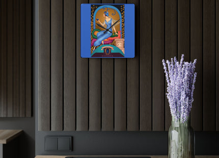 September & Sapphire Zodiac Acrylic Wall Clock