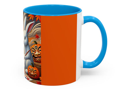 Halloween Rabbit’s Kabuki Jack-o’-Lanterns Colorful Mugs (11oz, 15oz)