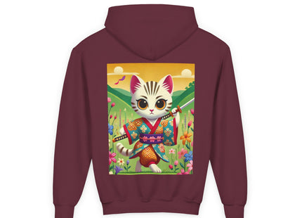 Samurai Kitten Youth Heavy Blend Hooded Sweatshirt