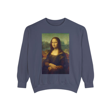 Mona Lisa by Leonardo da Vinci Unisex Garment-Dyed Sweatshirt