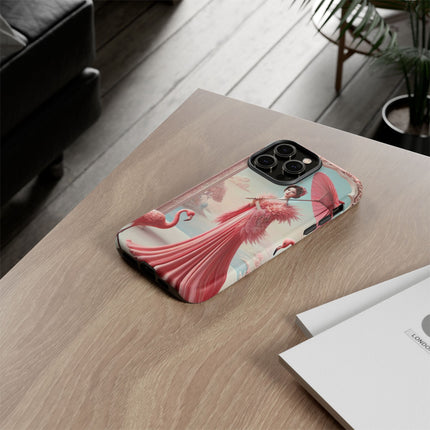 Petals, Porcelain, and Flamingos Phone Cases